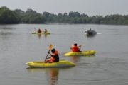kayaking in river
