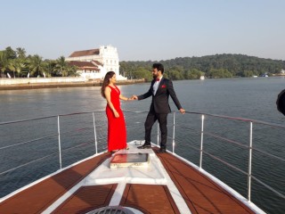 Romantic Couple Pre Wedding on Yacht in Goa