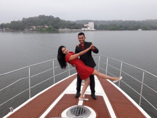 Romantic Couple Photoshoot on Yacht in Goa