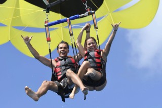 Parasailing in Couple